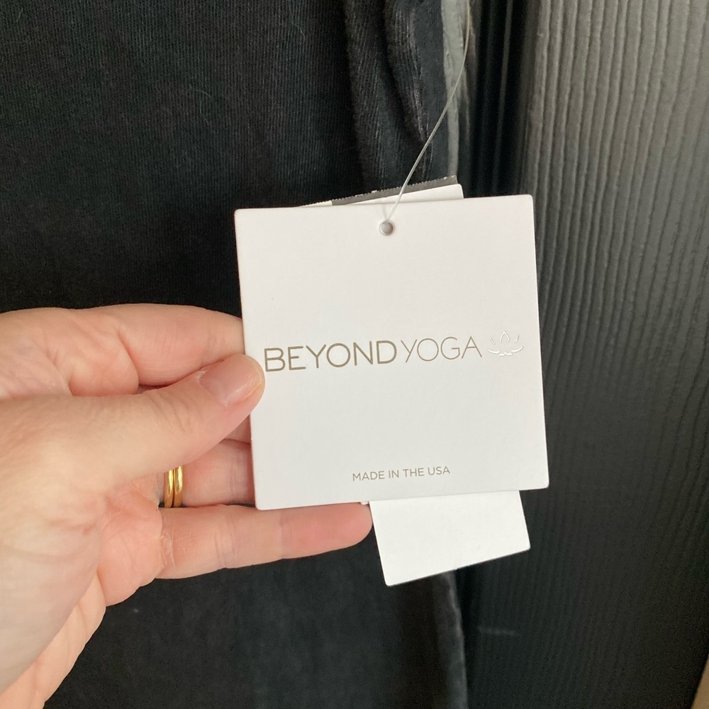 NWT Beyond Yoga Black Acid Wash Effortless Tank Dress-Size XS - Picture 7 of 9